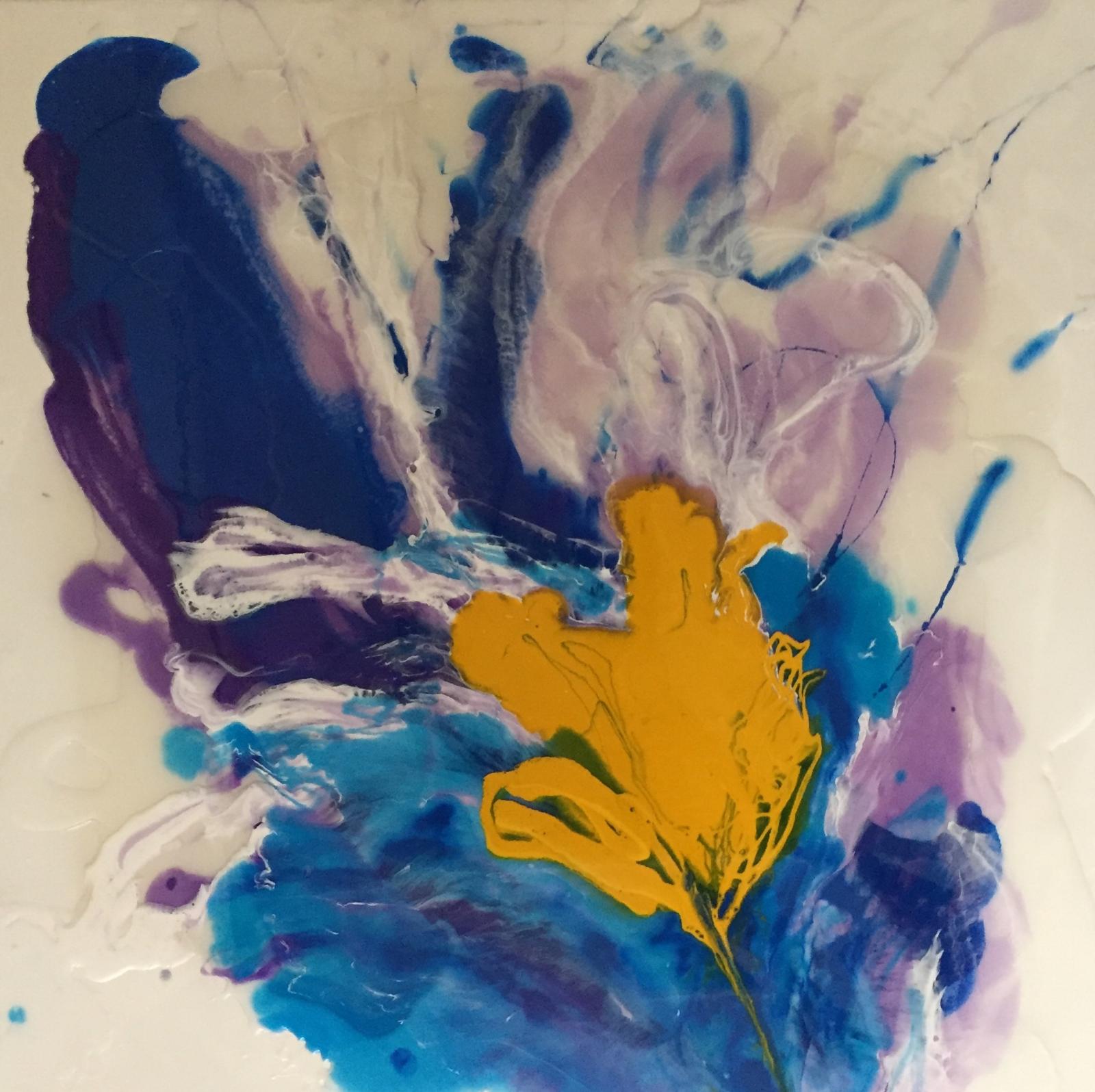 Bold Statement is a brightly colored resin art creation. It will decorate and bring joy to your interior spaces. The original comes ready to hang. Order framed prints that are ready to hang as well.