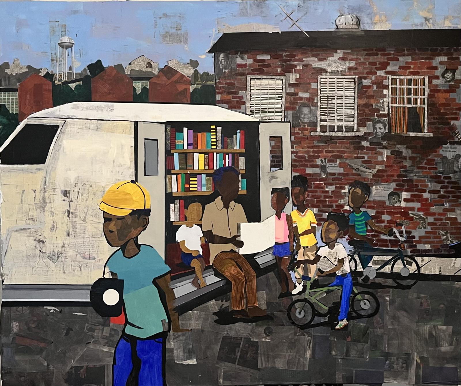 Much like the beloved ice
cream truck that would roll through the neighborhood on hot summer days, the
Bookmobile was a welcome and cherished sight in our public housing complex.
Sponsored by the Spartanburg County Public Library, it was driven by a young man
from our own community who brought the magic of stories right to our doorstep. With its
bright colors and cheerful presence, the Bookmobile became a symbol of both learning
and joy.Whenever the familiar van parked near the playground or at the community
center, a crowd of children would quickly gather, drawn by the promise of new
adventures waiting between the pages of books. The driver, with a warm smile, would
often take a moment to read aloud from a freshly selected title, his voice bringing
characters and worlds to life as we listened, wide-eyed and spellbound.We eagerly
signed up for library cards and formed a steady rhythm of checking out and returning
books, filling our hands with stories that transported us to faraway places and times.
The Bookmobile wasn’t just a vehicle—it was a portal to another world, where each visit
was an opportunity to discover something new.Its sides were adorned with vibrant
murals, images of celebrated Black authors like Langston Hughes and Zora Neale
Hurston, alongside beloved children's classics from the late 1970s. These painted
scenes served as a tribute to the rich literary heritage that shaped our community,
reminding us that we too could be a part of the ongoing story of Black voices in
literature. The Bookmobile, with its colorful design and the tales it brought, became an
emblem of knowledge, creativity, and possibility in our lives.