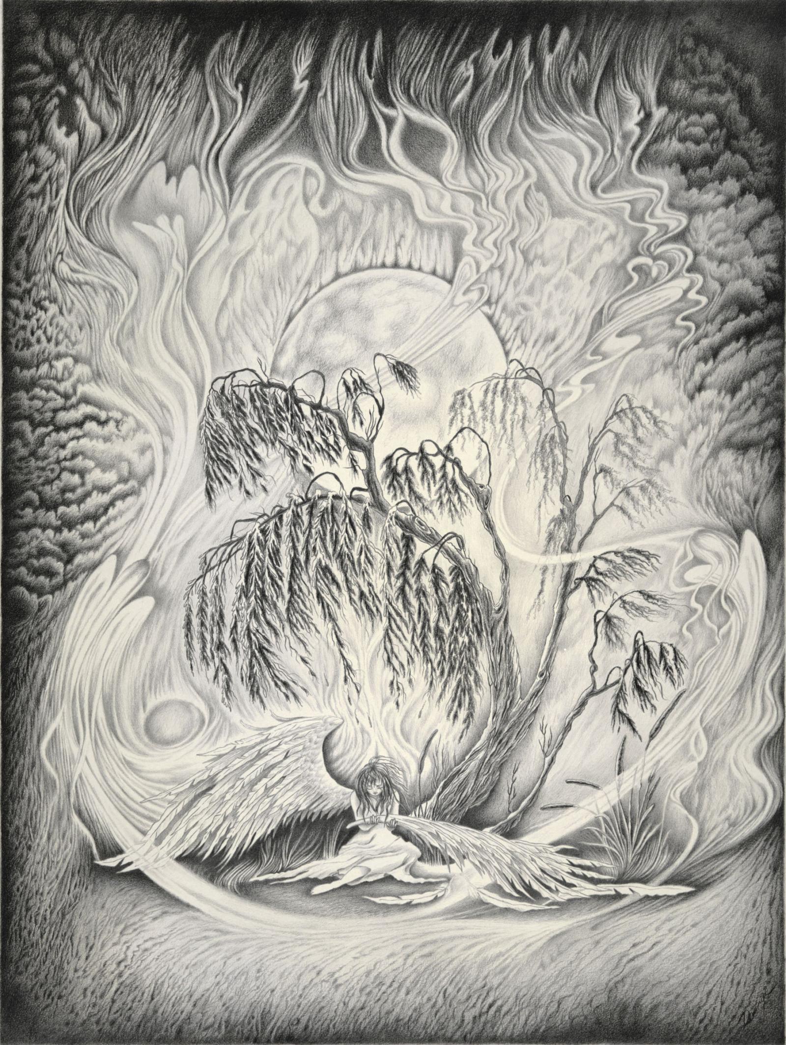 This 12 x 16 pencil artwork depicts a moment in all our lives where we felt we are broken in some way. A framed limited edition fine art print is available for purchase.