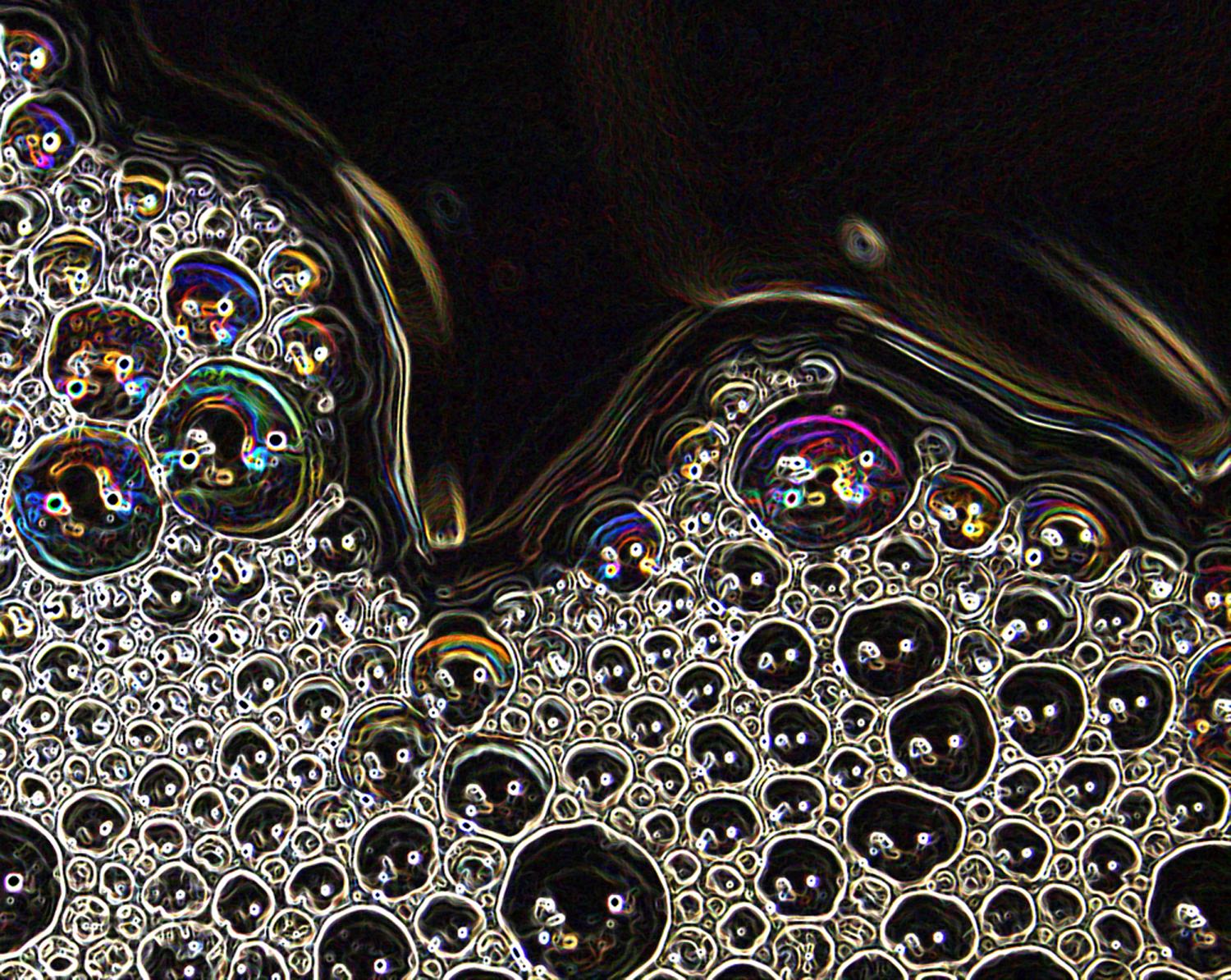 Digital Capture of Shampoo bubbles taken in my sink