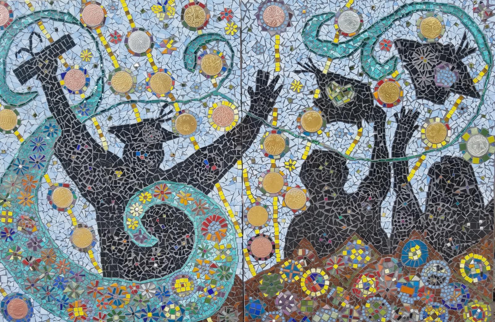  Mosaic Mural created with youth in The Choice Program at  UMBC 
Artivate: Project Youth Artreach: Inc
Location: Excel Academy - Baltimore, MD