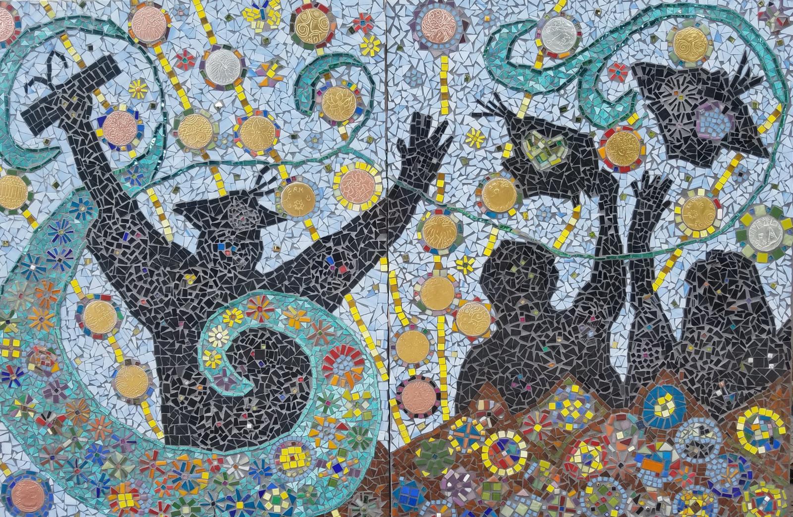  Mosaic Mural created with youth in The Choice Program at  UMBC 
Artivate: Project Youth Artreach: Inc
Location: Excel Academy - Baltimore, MD