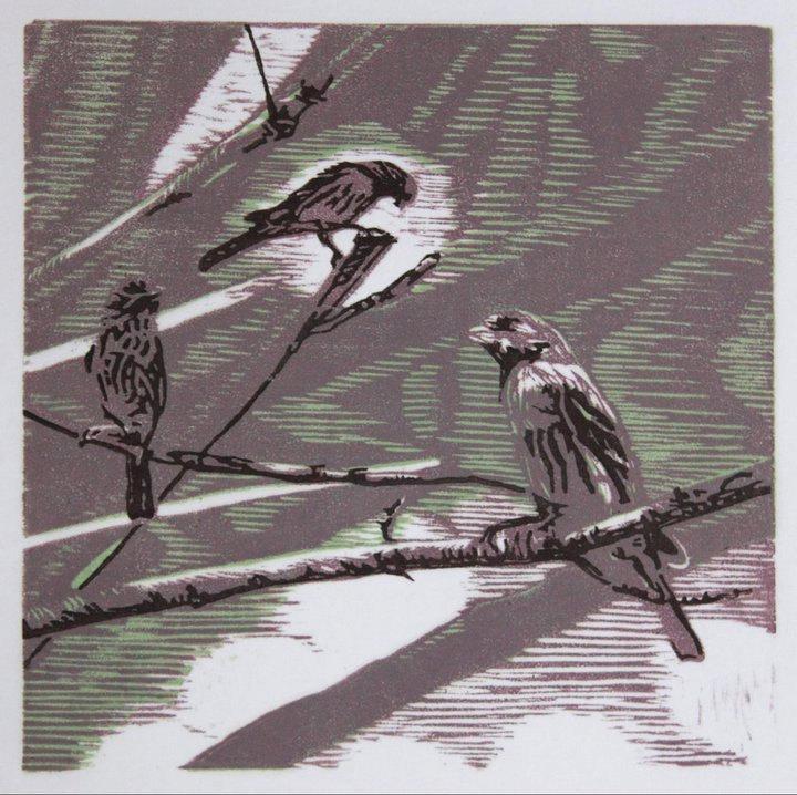 3-block woodcut print