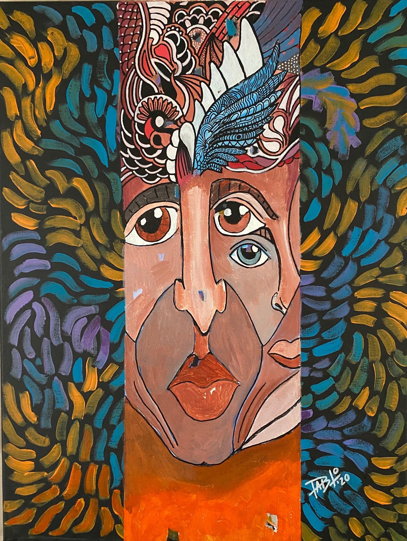 This piece was created on a difficult and confusing time on my life, then colors came up and allowed me to keep peace of mind.