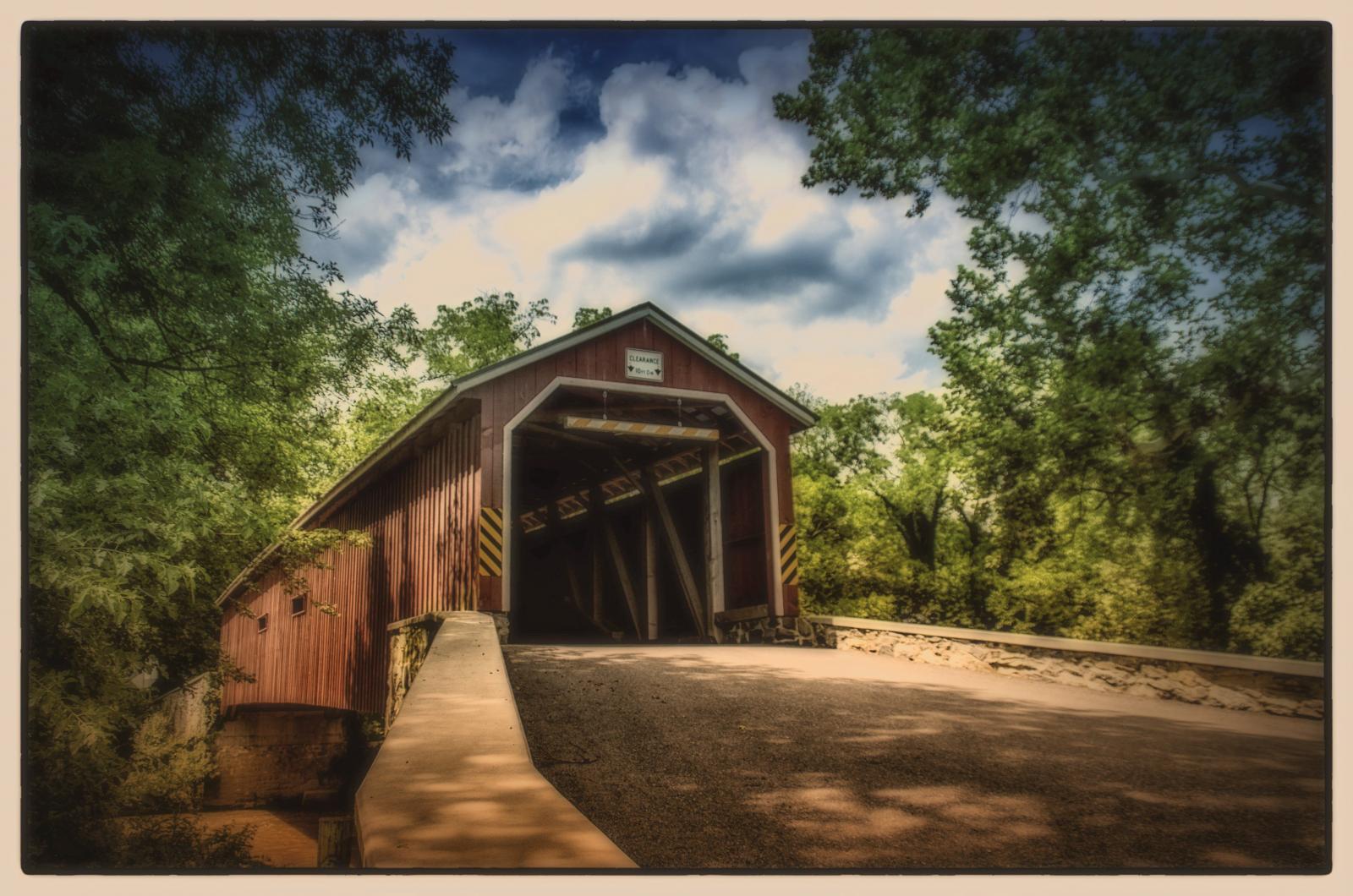 A covered bridge in Lancaster, PA.
