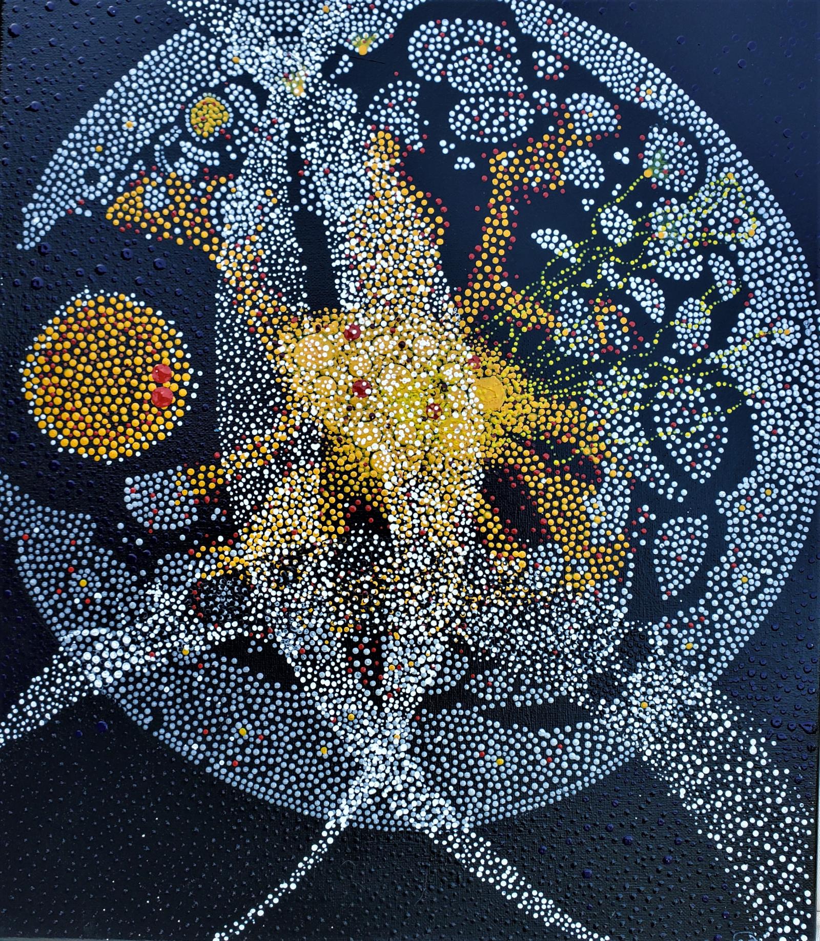 Each dot represents a covid call, vaccine, test, visit or patient contact over a 2 year period