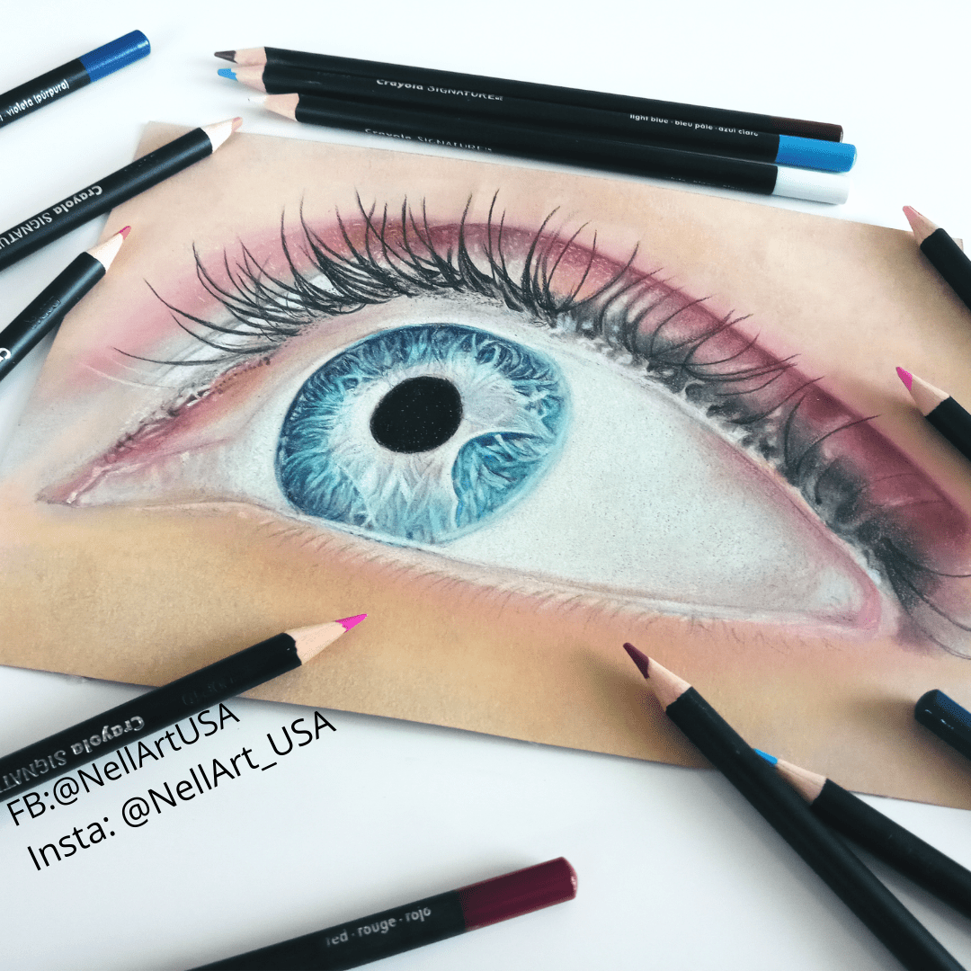 This artwork I made to my virtual students to proof that expensive materials are not needed in order to achieve wonderful results. The main objective was to encourage students to use what is available at hand even if its not a brand material. The idea was to keep the creativity flowing despite material branding. This piece was created with simple Crayola pencils.