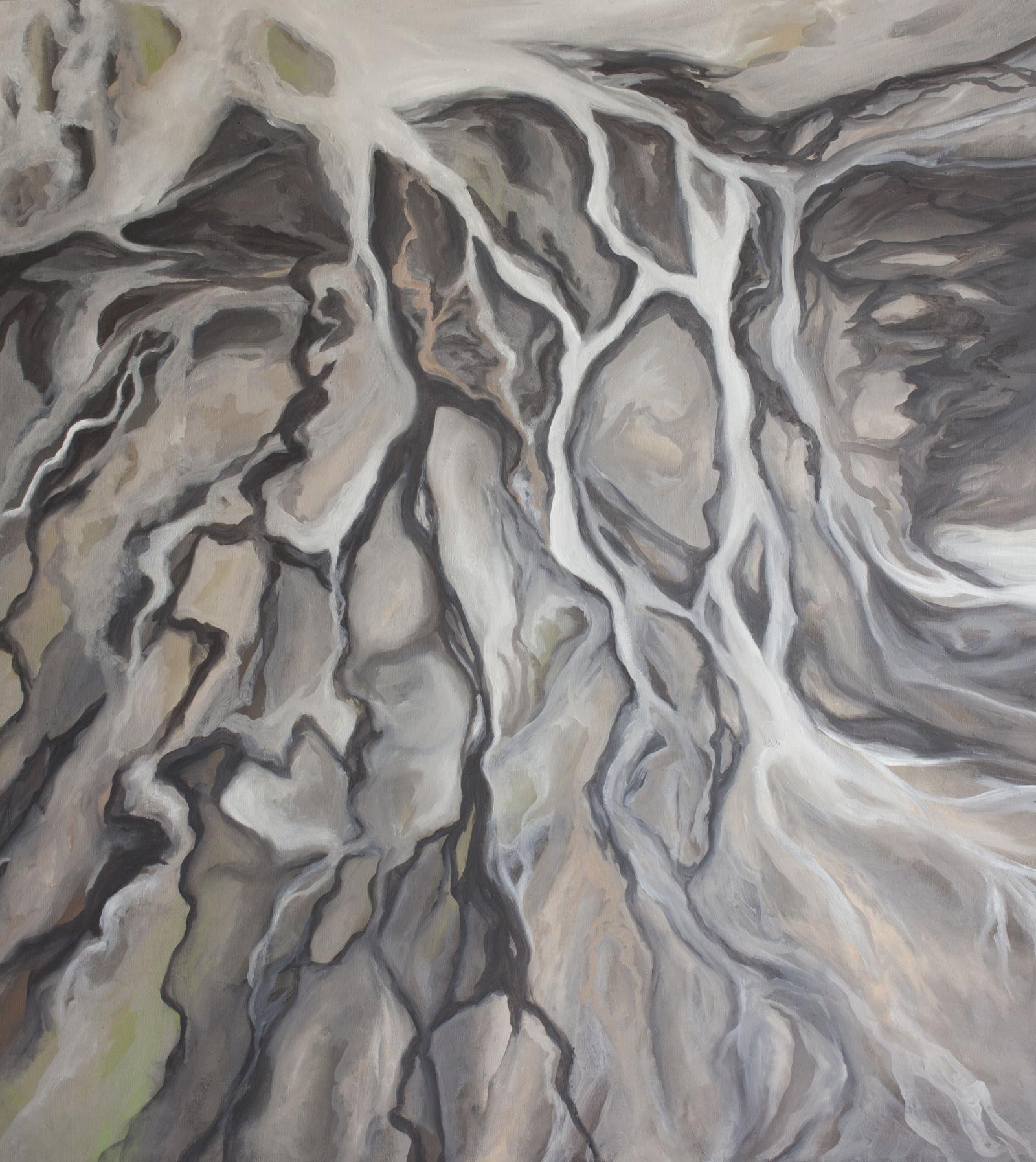 From Aerial Iceland Series | Oil on Canvas | 40.50" x 36.00" | $400