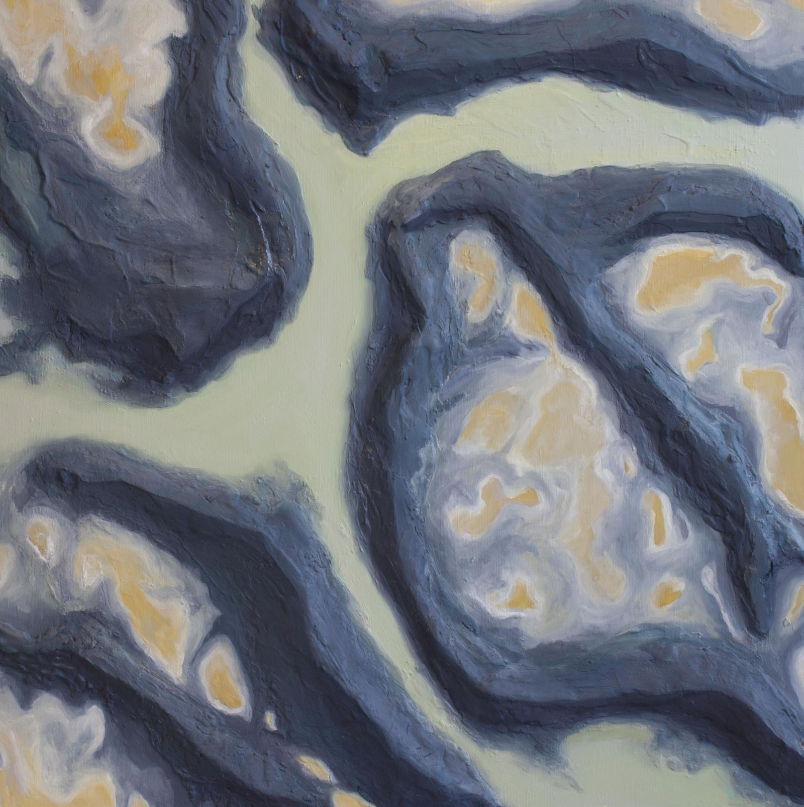 From the Aerial Misc. Series | Plaster and Oil on Wood | 24.00" x 24.00" | $350