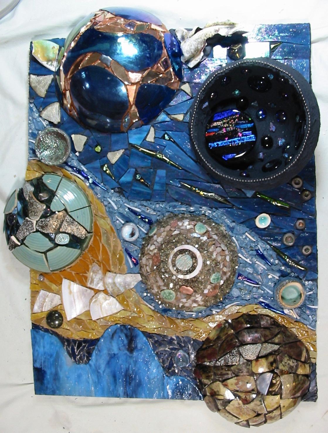 Found and formed ceramics, stone, glass, shell, beads