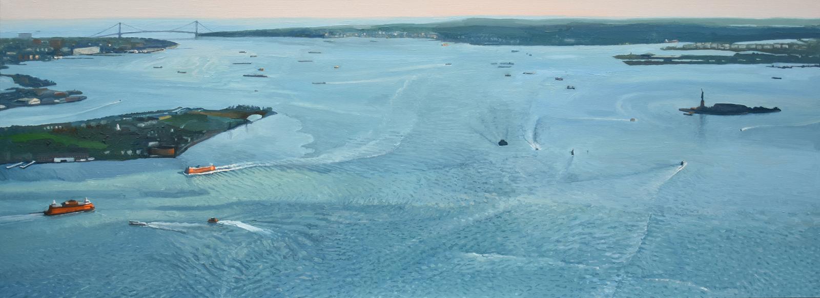 painting of the New York Harbor