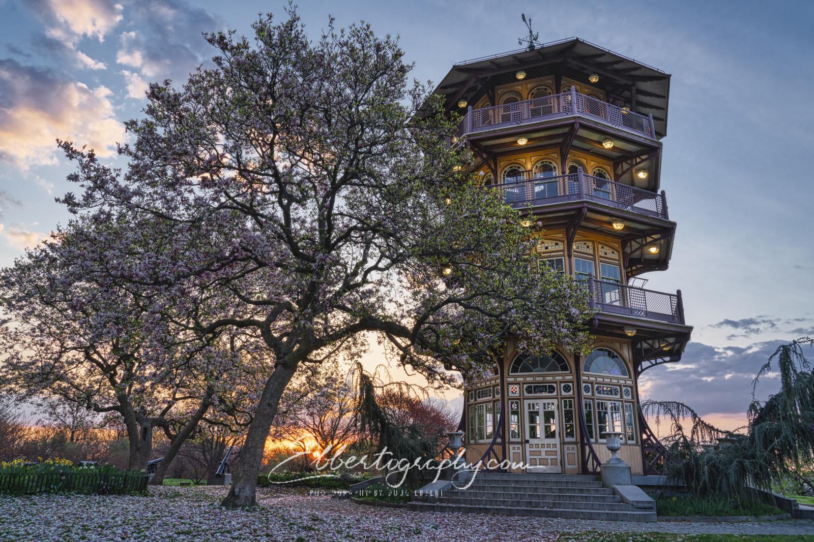Patterson Park Pagoda at sunrise