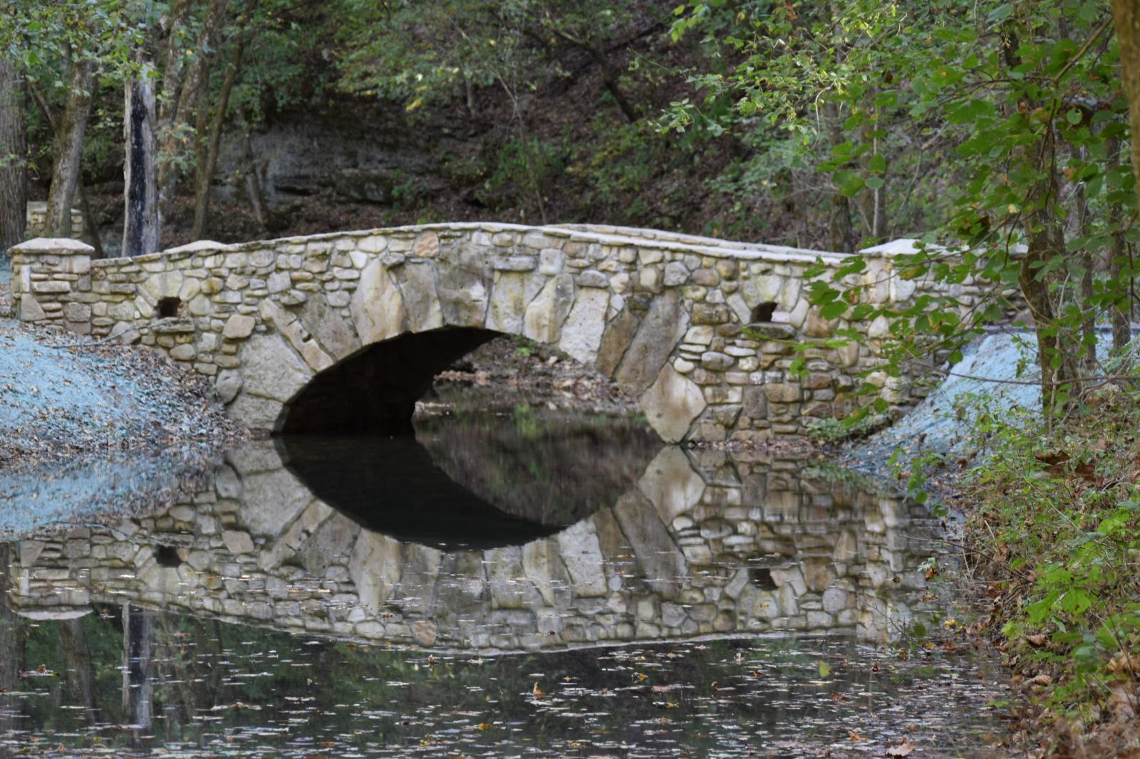 Bridge reflection in water
