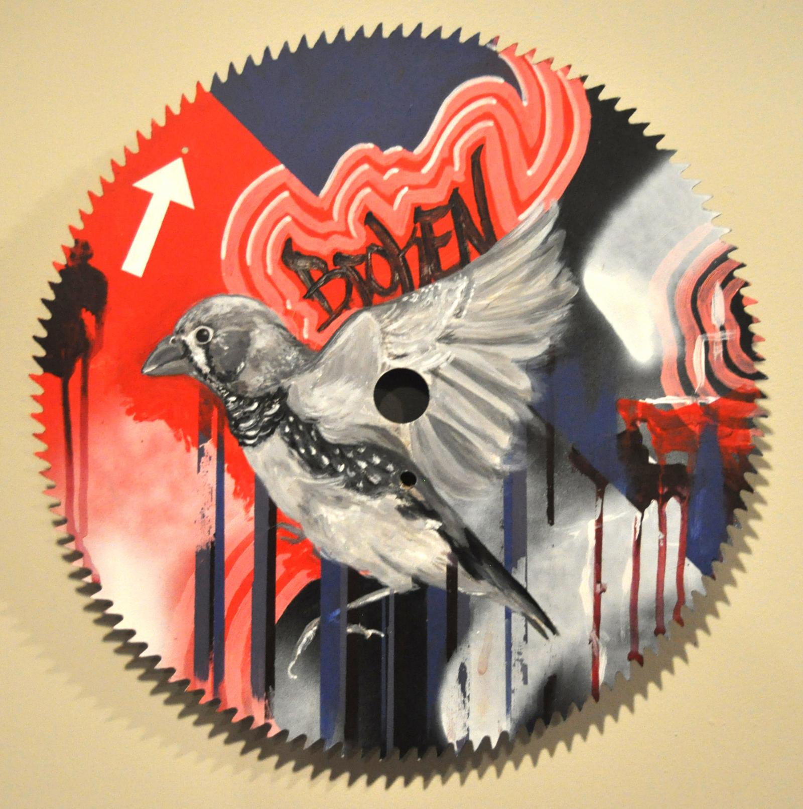 Painting on saw blade
