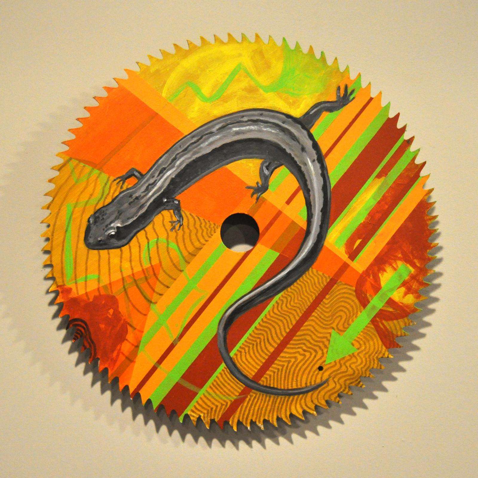 Painting on saw blade
