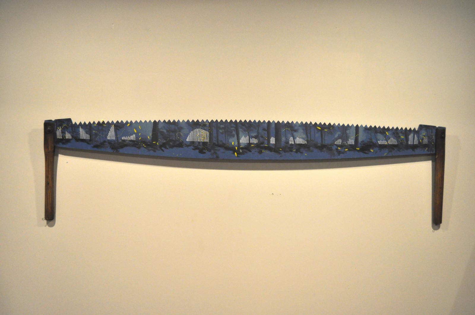 Painting on saw blade