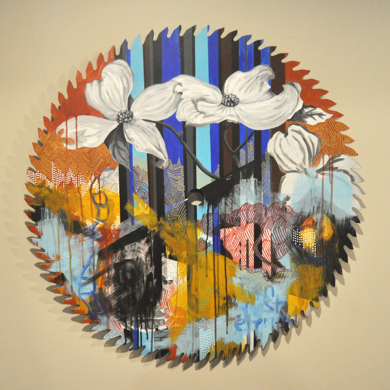 Painting on saw blade