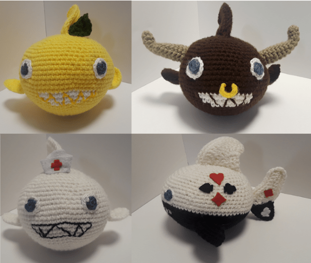 Meet Citron (lemon shark), Ferdinand (bull shark), Barton (nurse shark) and Ace (card shark)! 