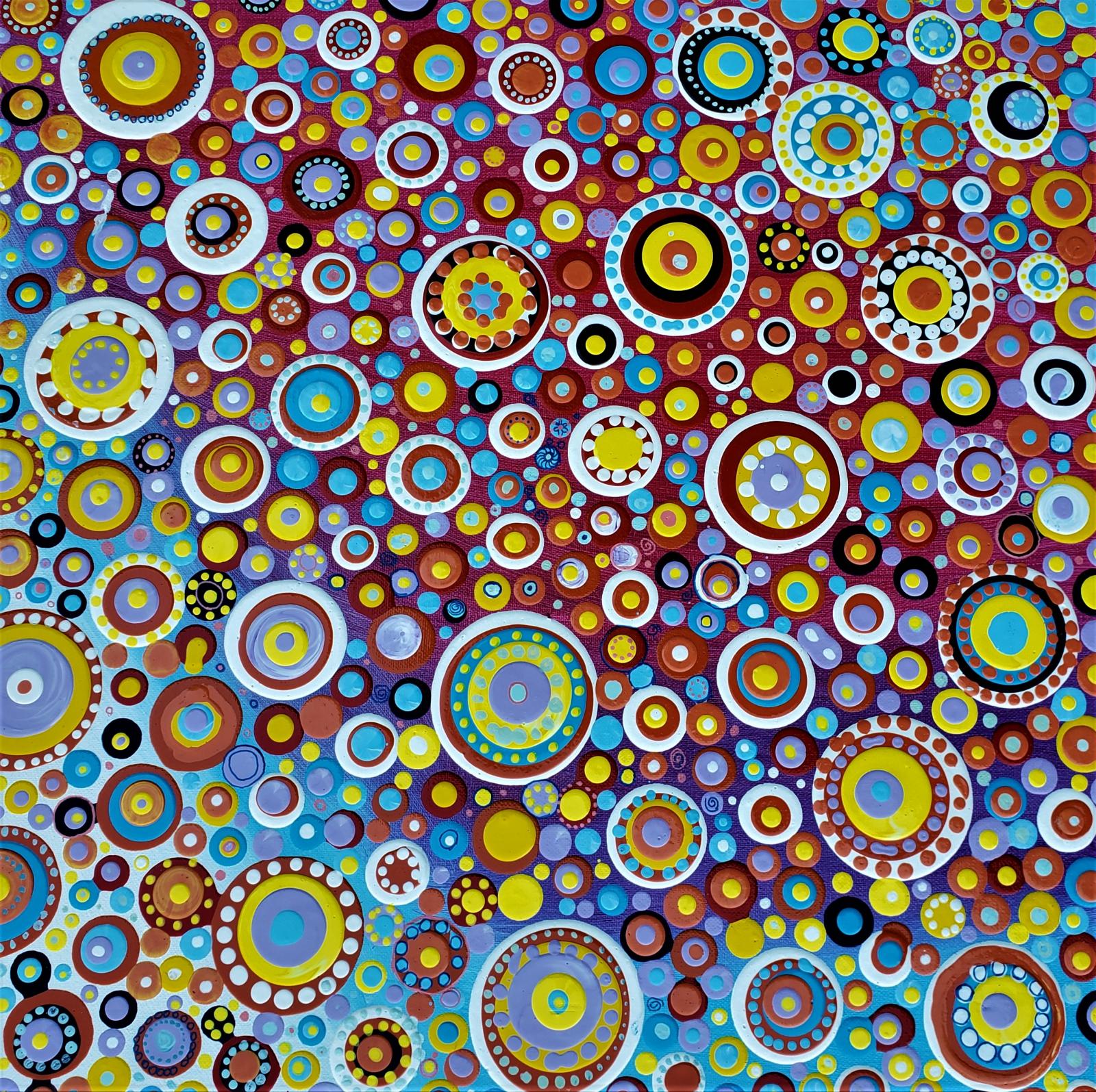 Acrylic on canvas dots