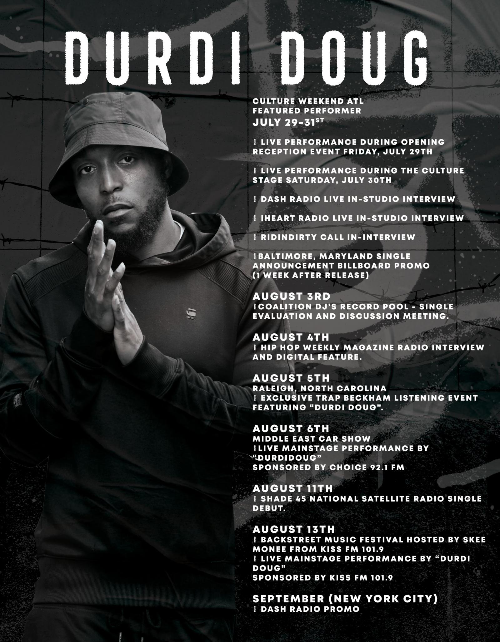 Durdi Doug's "RIB BONE" promotional tour ATL, NC, BALTIMORE, NYC, LA.