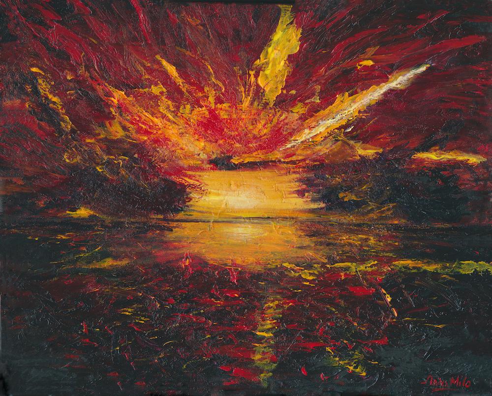 Sunset after a violent storm