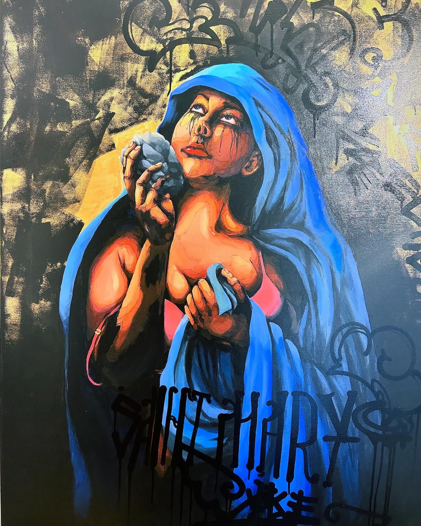 Contemporary rendering of Mary Magdalene and her salvation from judgement.