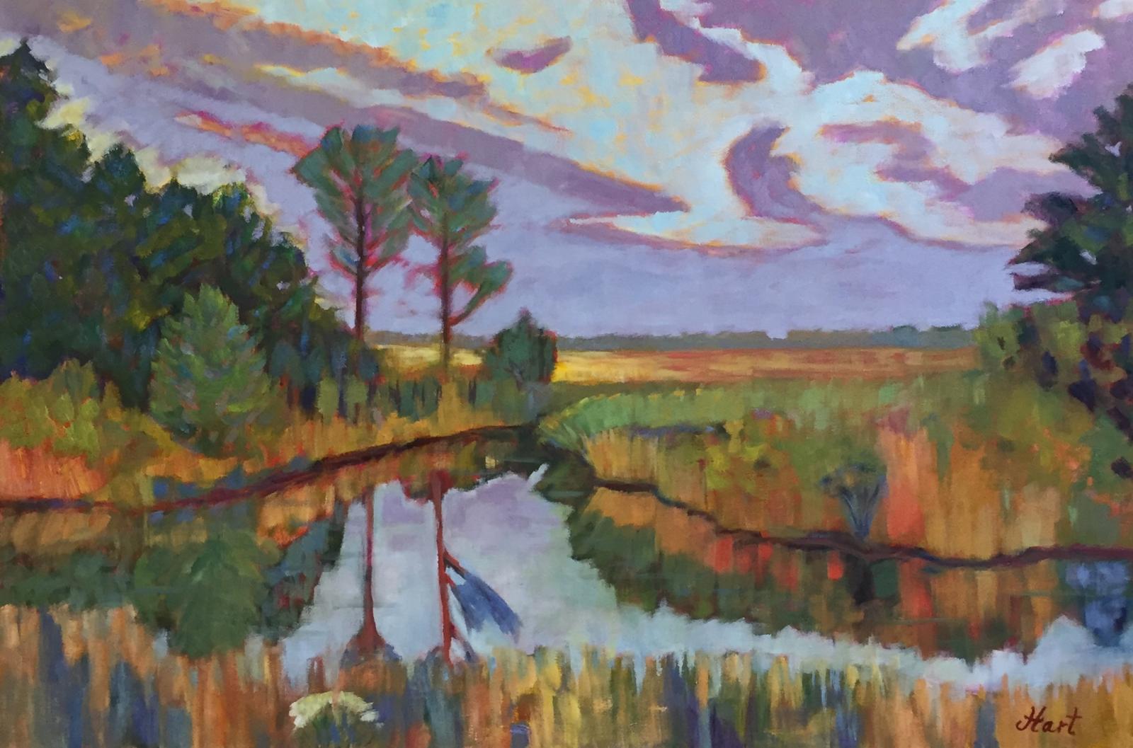 Painting inspired by Marshy Creek in Chesapeake Bay Environmental Center