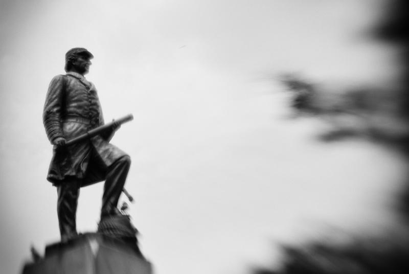 Detail of monument honoring Admiral George Farragut, located in Farragut Square Washington DC
