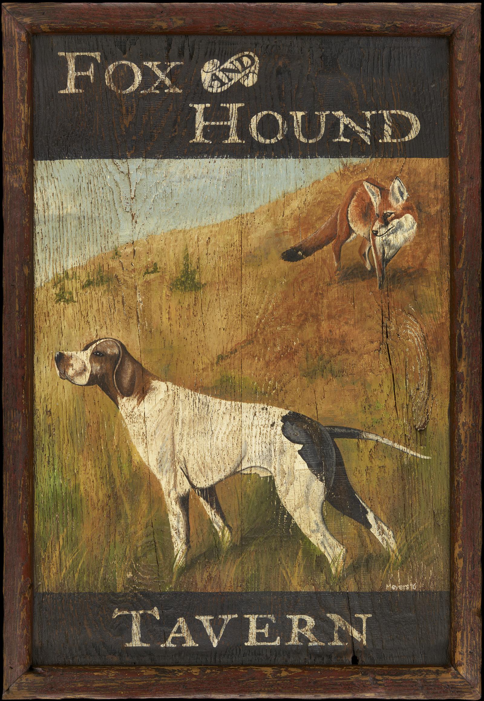 Artists interpretation of an early tavern sign.
