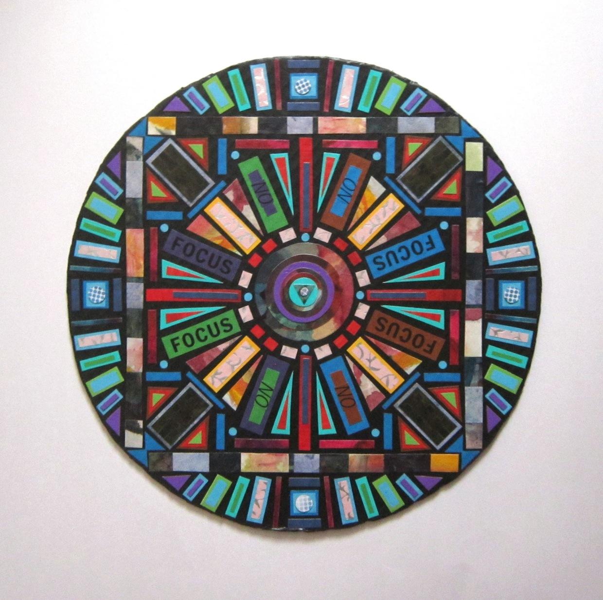 colorful paper/cardboard mandala