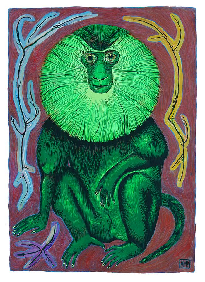 Tempera and colored pencil on paper
29" X 40"