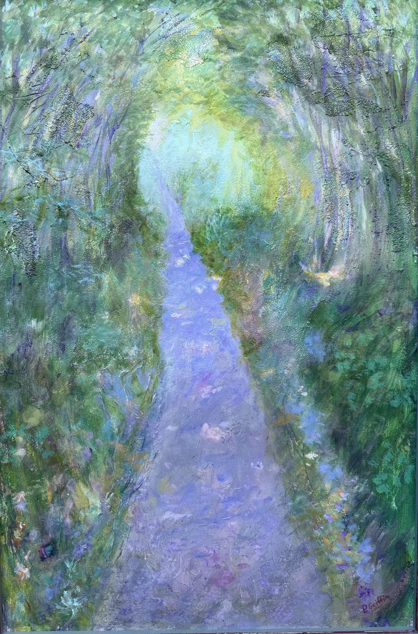 A beautiful path through unusual foliage of varying colors
