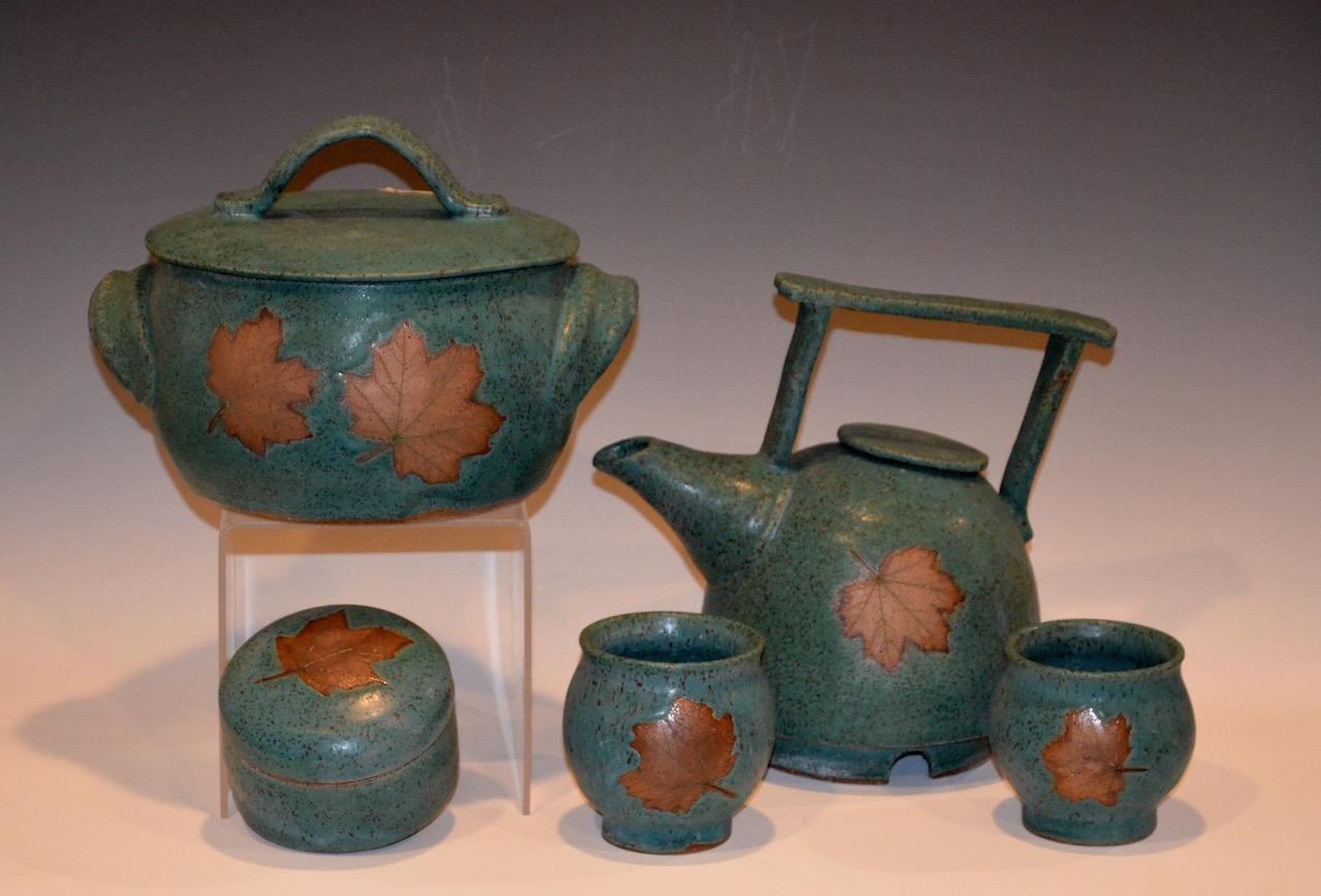Tan stoneware, electric kiln