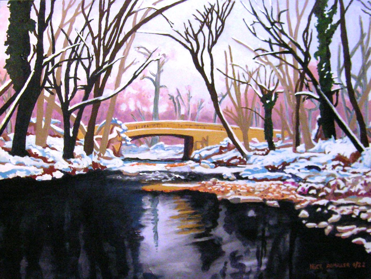 Herring Run from 2022's snowy time.