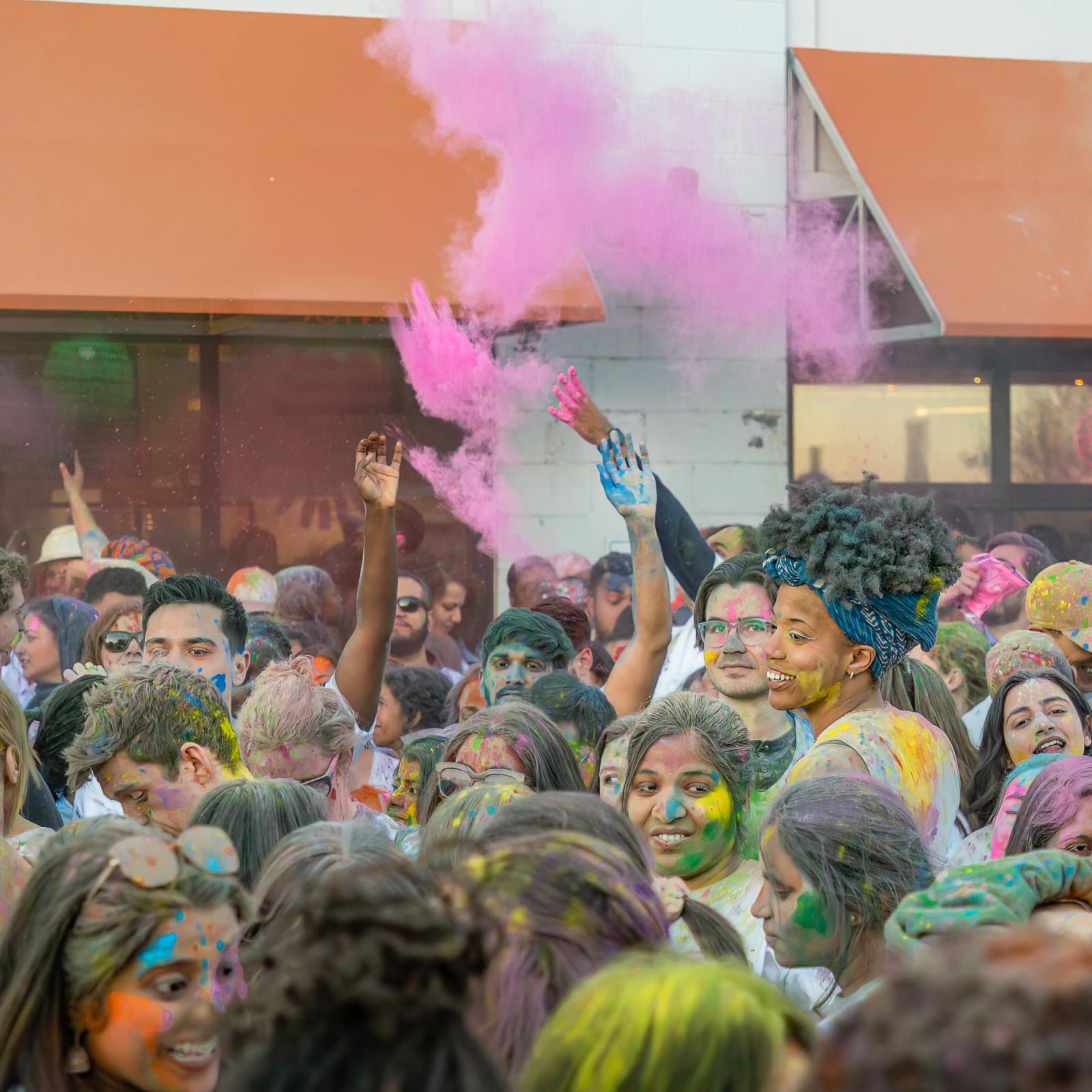 Crowd celebrates Holi in Washington, DC