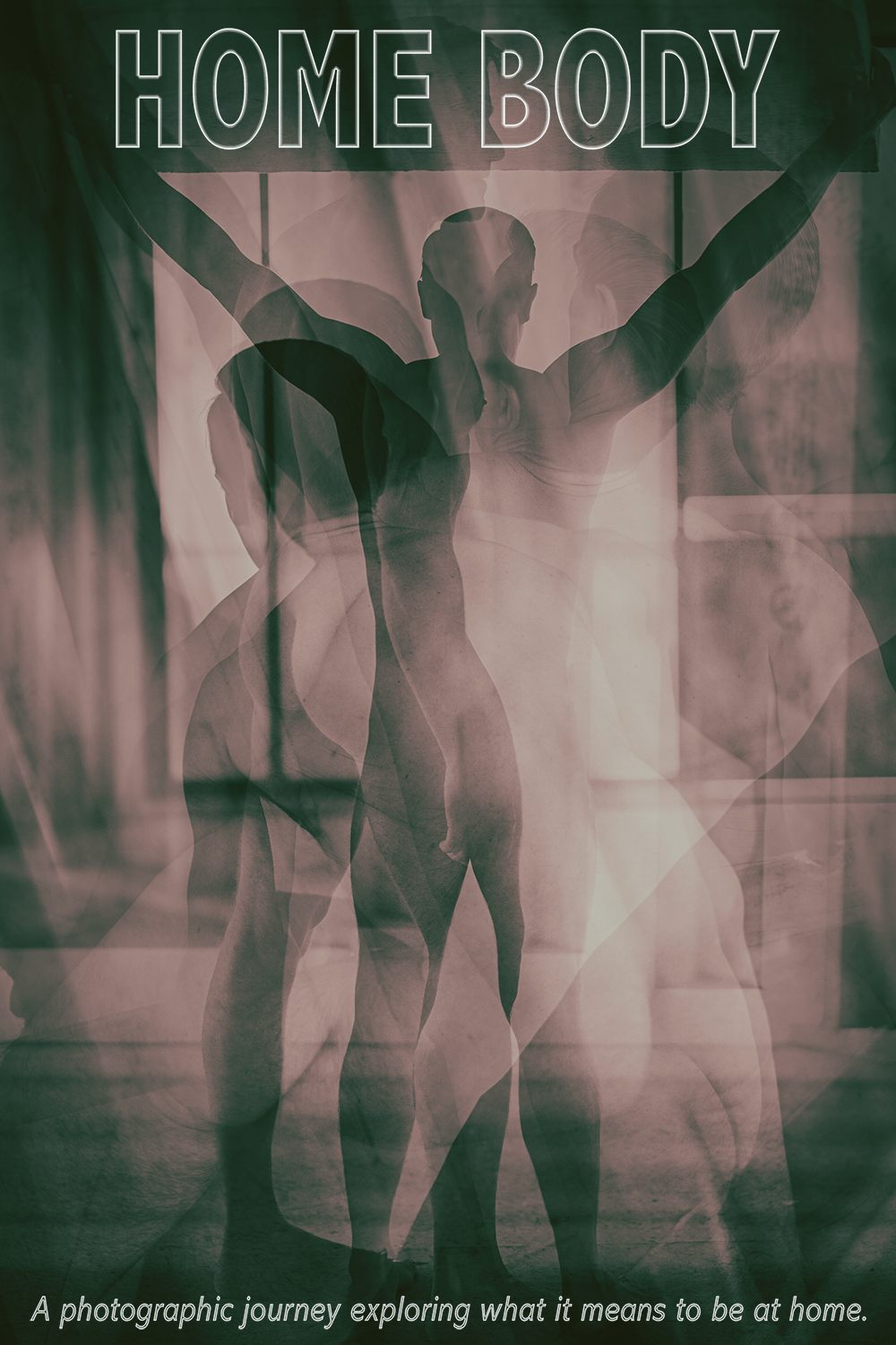 In this series, Michael Ivan captures Scott posed inside the walls that will become his home. Layering multiple images in the same space represents both the long time the process of construction has taken as well as the complications needed to overcome its creation. Rendering the photos in a near colorless state emphasizes the unfinished atmosphere of the structure.