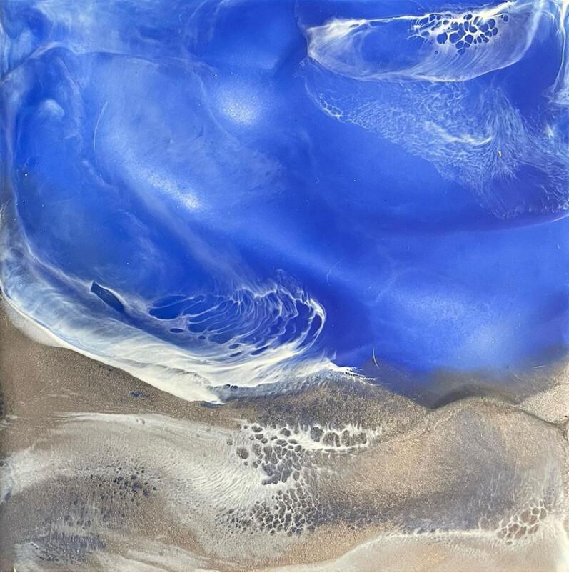 Encaustic painting (beeswax, pigment, natural tree resin)