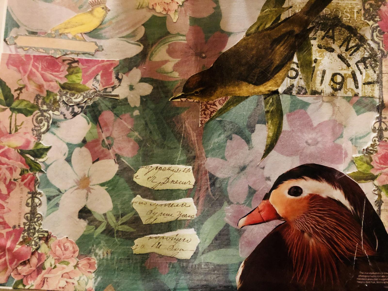 Mixed media, paper collage