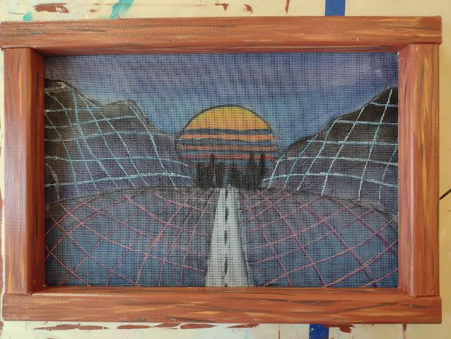 Student's Hand Painted Screen