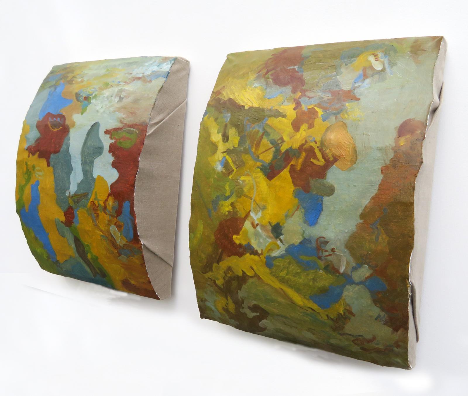 Side view of paintings SB1 and SB2