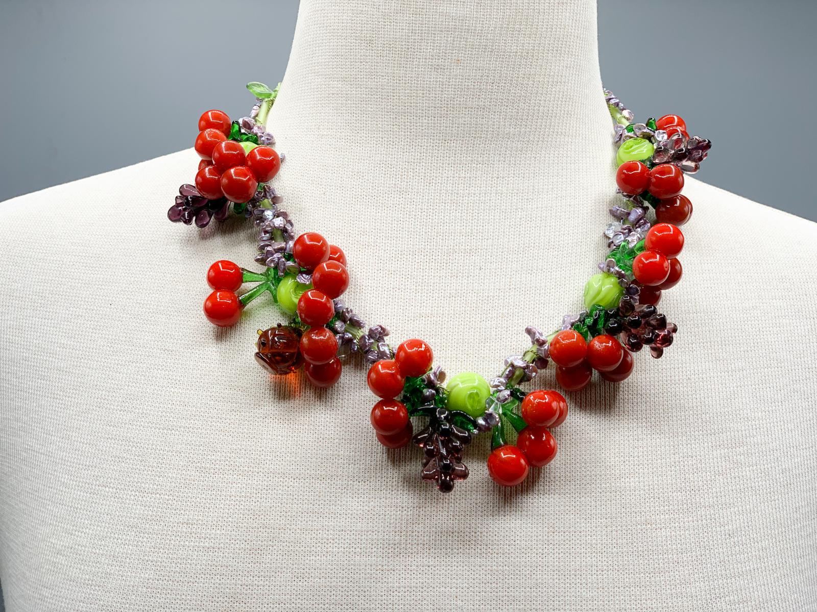 Vintage Glass and Pearls woven into a delicate pattern.