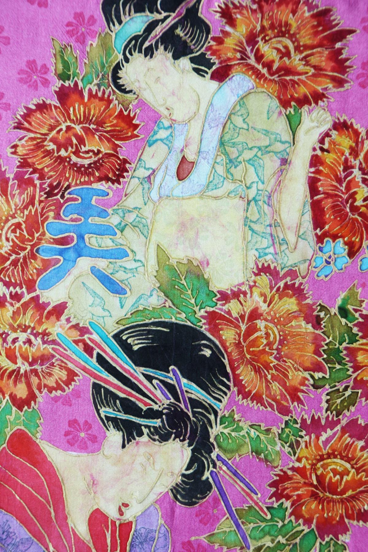 Silk and batik painting