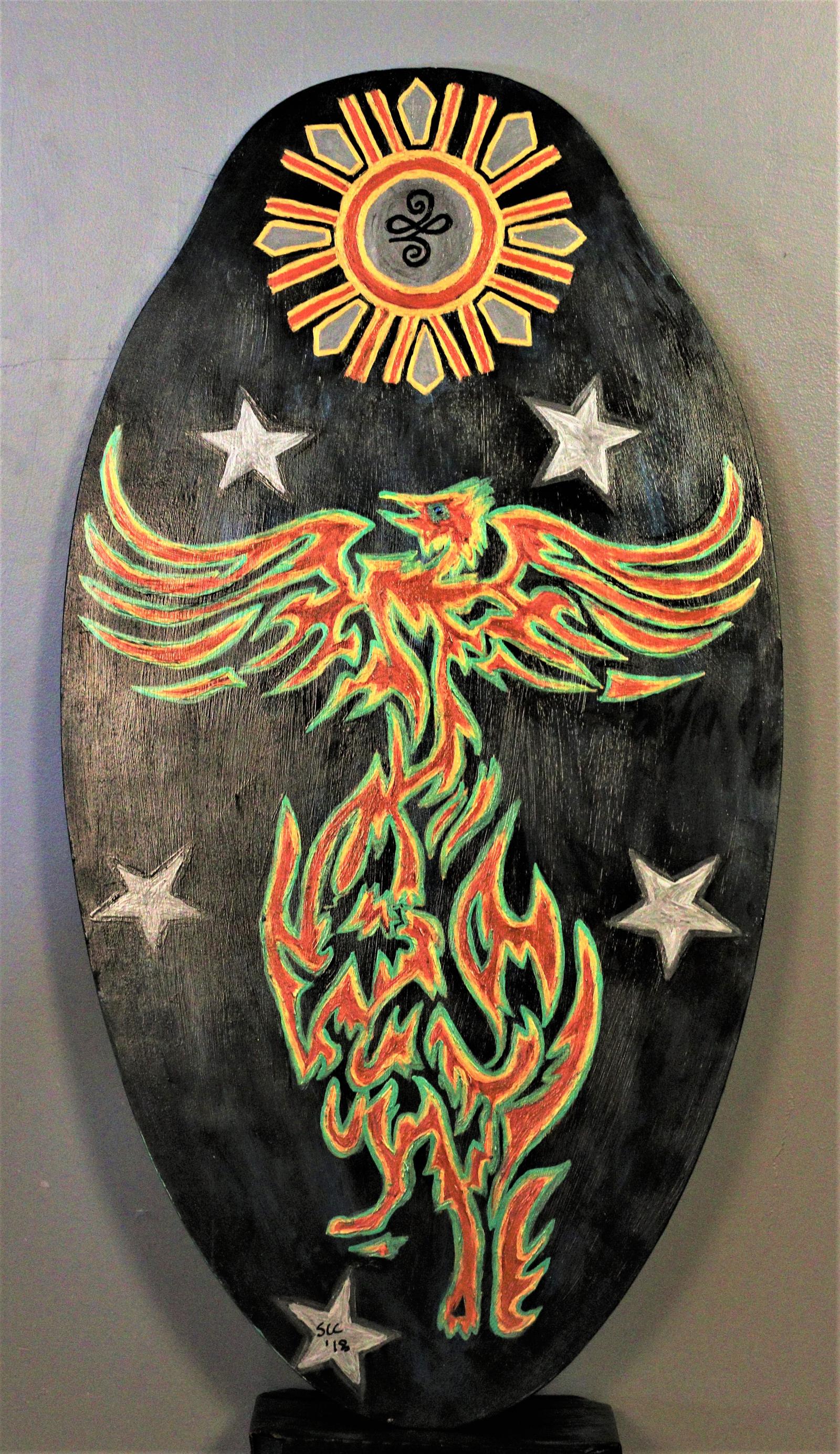 Celtic Pheonix, symbolizing rebirth, renewal, and overcoming darkness and rising to the challenge to become powerful.