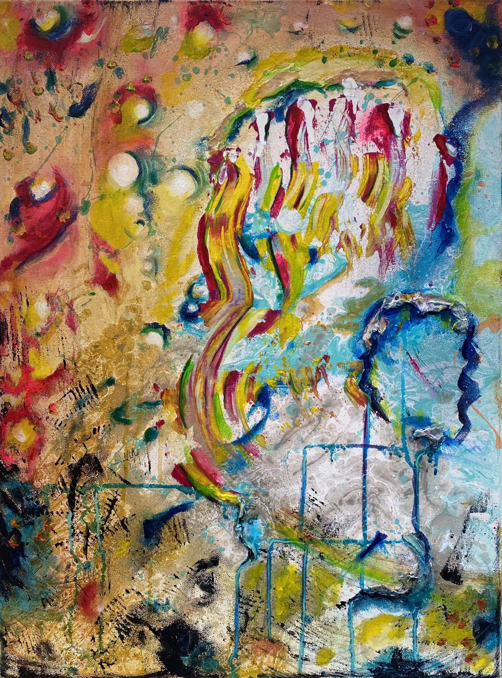 Mixed Media
18x24 inches on canvas
Multi-Directional painting, meaning it is meant to be hung in any direction whether vertical or horizontal to give an additional perspective within the concept