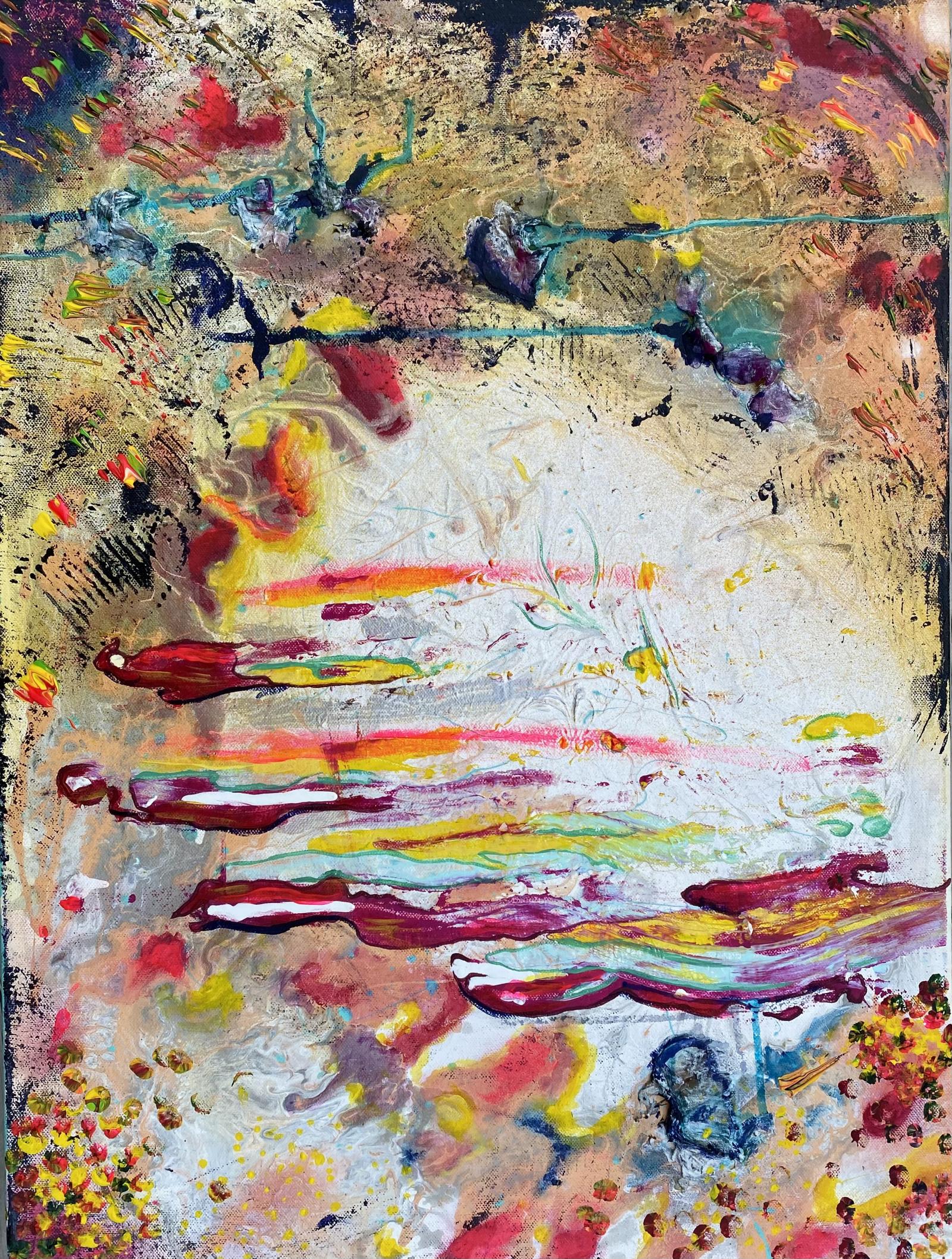 Mixed Media
18x24 inches on canvas
Multi-Directional painting, meaning it is meant to be hung in any direction whether vertical or horizontal to give an additional perspective within the concept