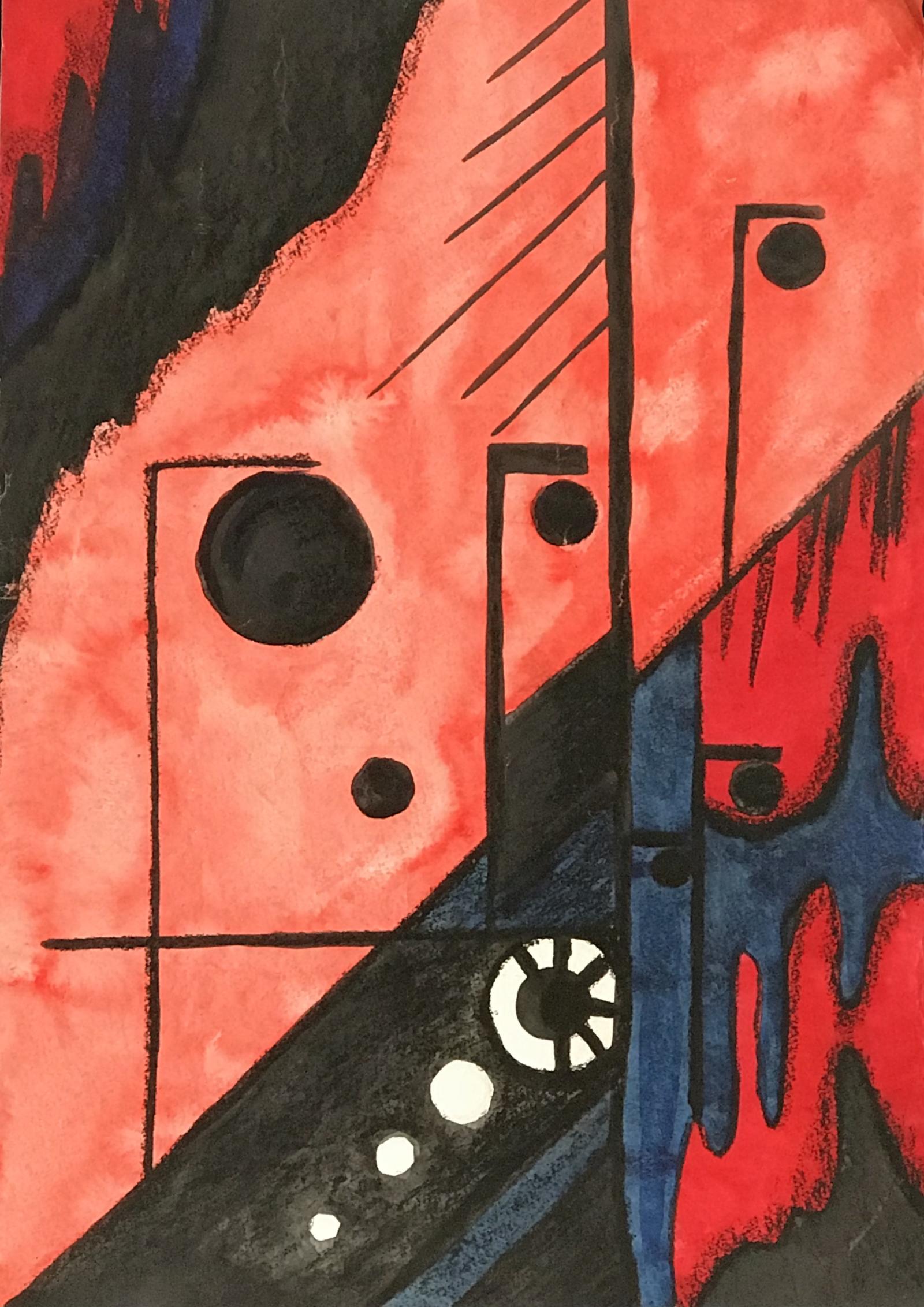 This painting is a reflection upon the Ukrainian Revolution of 2014, when a series of violent events occurred followed by major changes in the country's sociopolitical system. Refers to the eponymous documentary "Winter on Fire: Ukraine's Fight for Freedom"