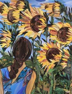 Collage artwork made entirely from National Geographic magazines
