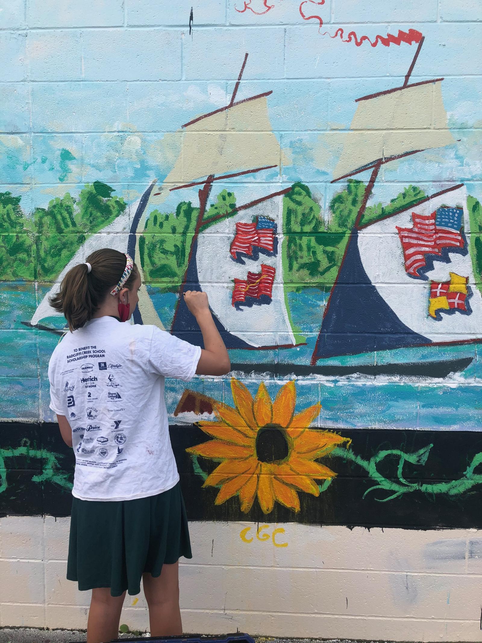 A section of the Chestertown High Street Mural.