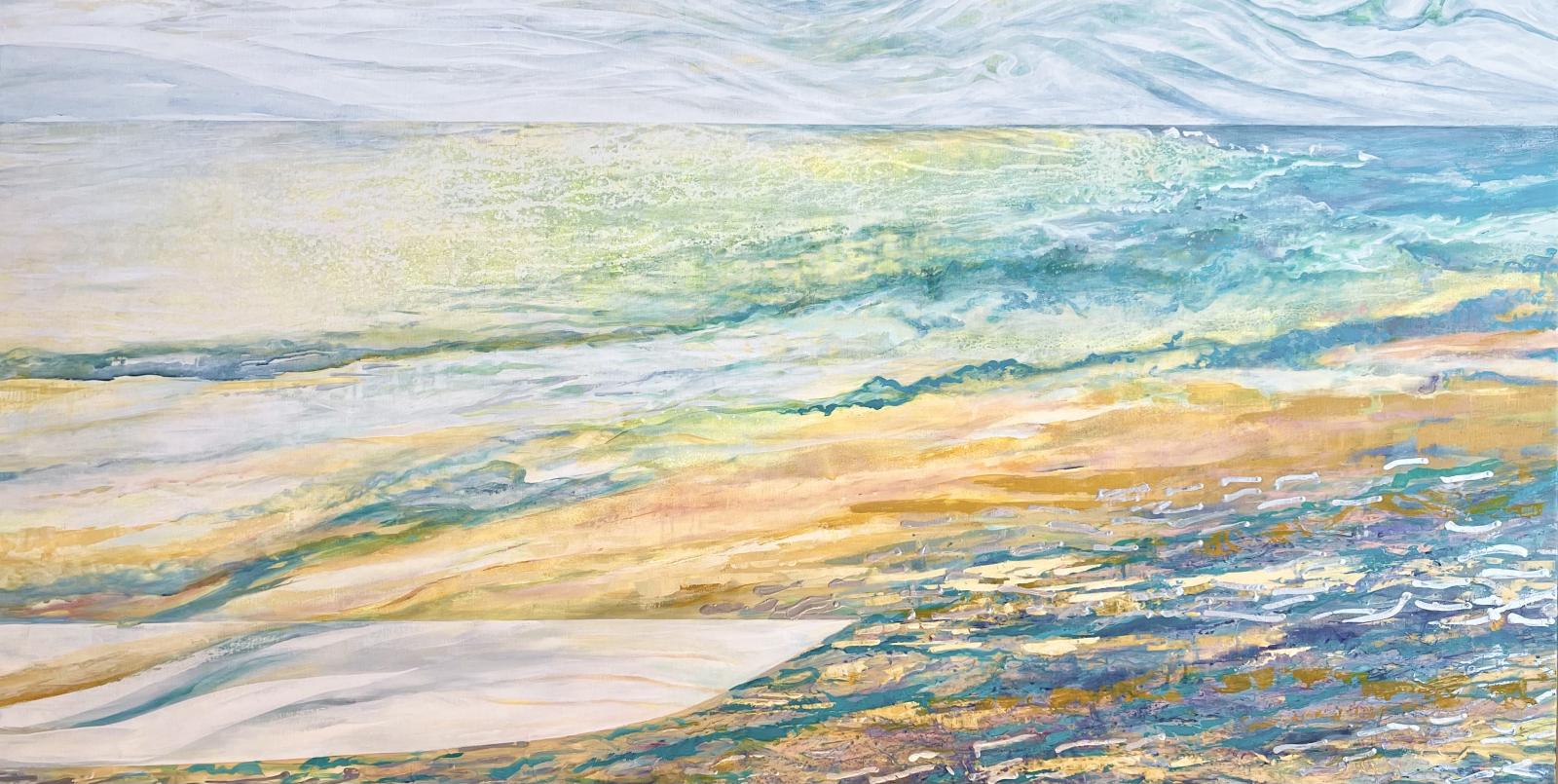 Abstract Landscape, Coastal Landscape, Seascape, Contemporary Seascape, 42"Hx 78"W