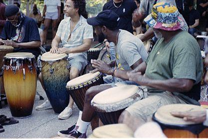 Image of drum circle in Washington DC